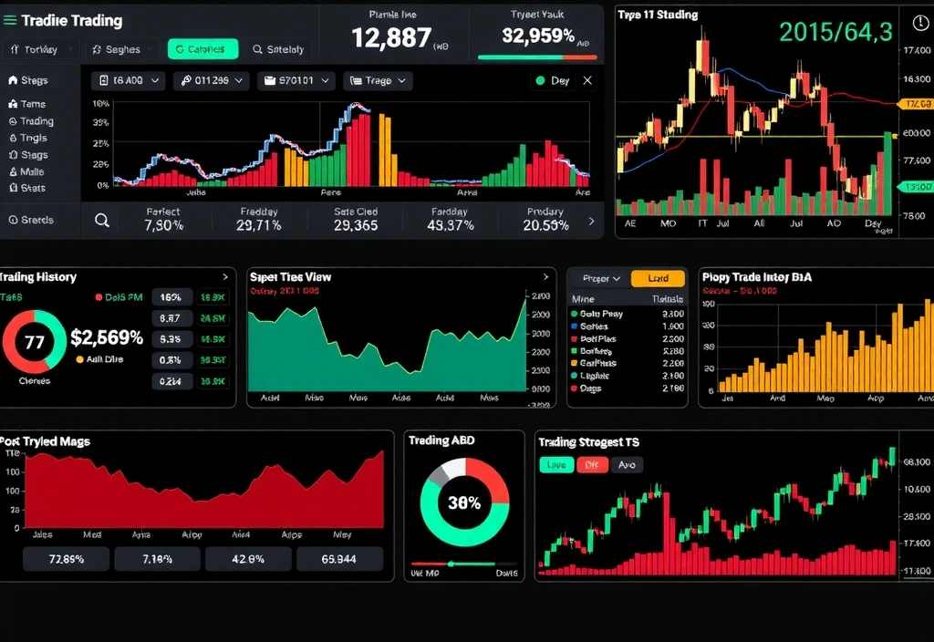 Dashboard completo del simulador de trading